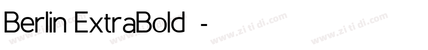 Berlin ExtraBold字体字体转换